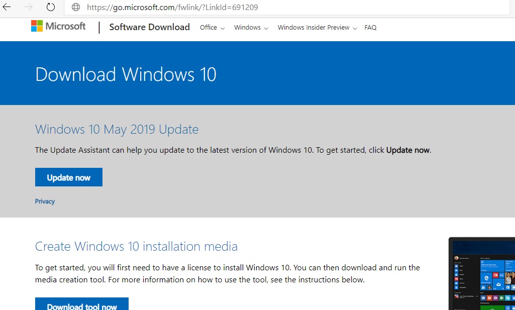 Windows 10 Media Creation Tool for 1909 available now